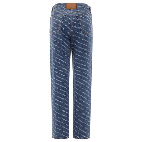 Alexander Wang Jeans With Logo Crystal Hotfix tag size 28 Women - Picture 2 of 4